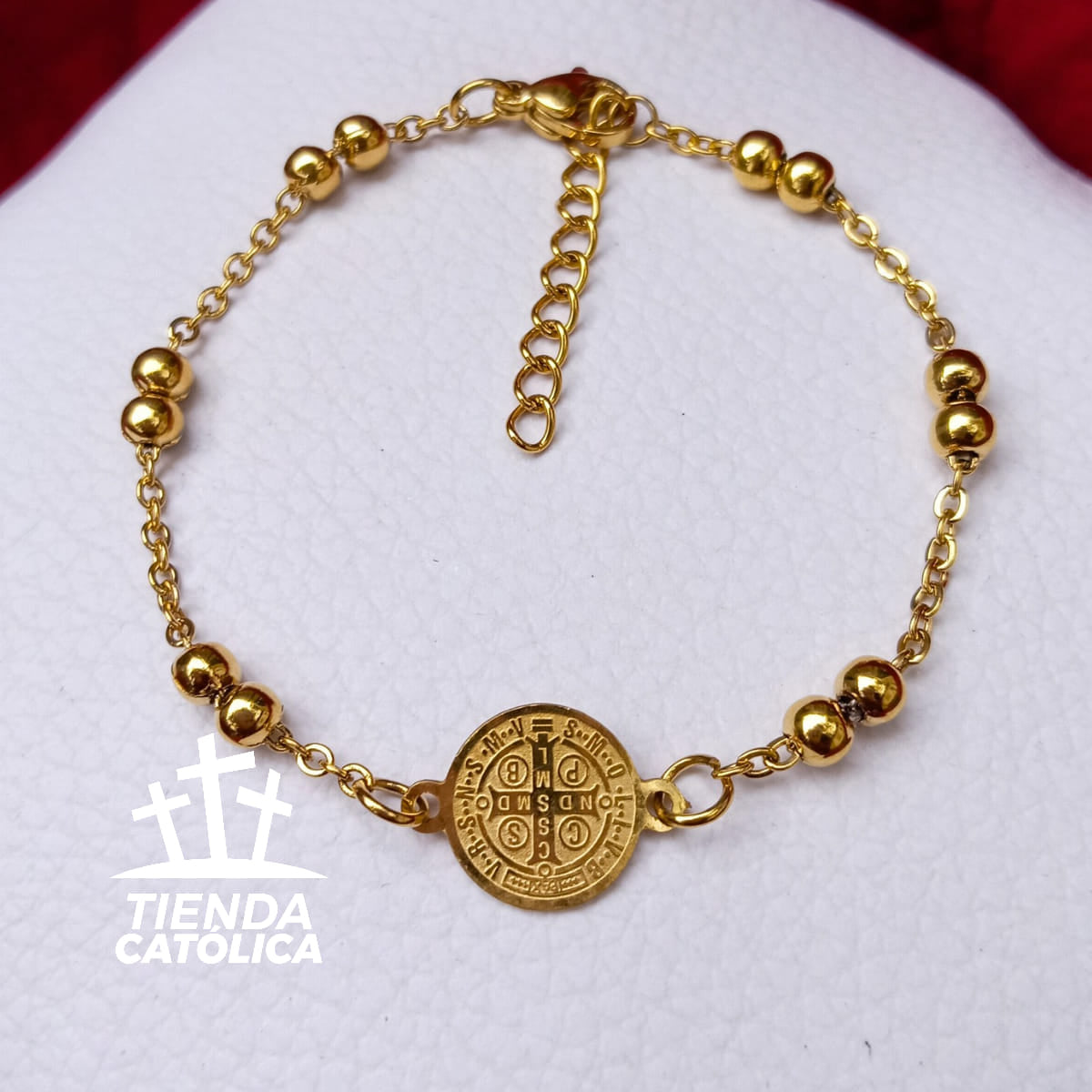 Pulsera de San Benito en Acero Inoxidable – Protección Espiritual | Tienda Católica