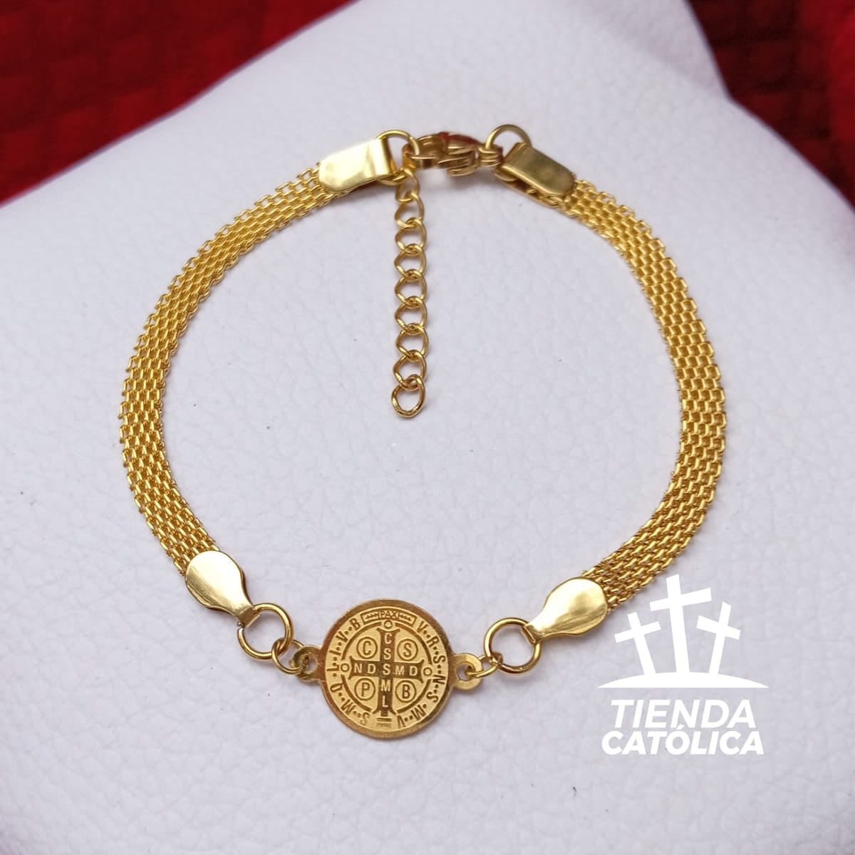 Pulsera de San Benito en Acero Inoxidable – Protección Espiritual | Tienda Católica